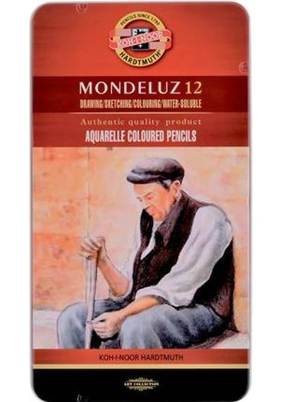 Koh-i Noor Mondeluz Aquarell Boya Kalemi 12 Renk Metal Kutu