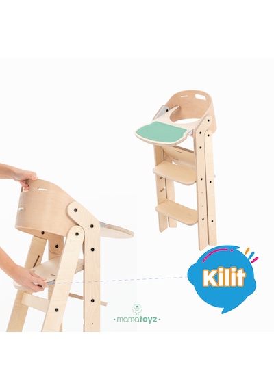 Mamatoyz Mychair All İn One Natural Versiyonu Doğal Ahşap Mama Sandalyesi