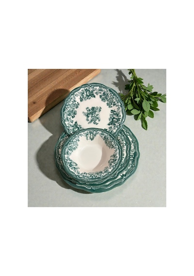 Porser Velour Green Fulya Yemek Seti 24 Parça Diğer