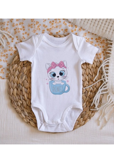 Bitmeyenkartus Bk Kids Isimli Bebek Body Zıbın - Model 5 Beyaz