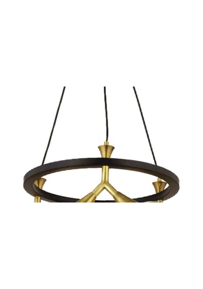Lampaluce Bambi Modern Sarkıt Camlı Avize 6'lı Sarı Eskitme