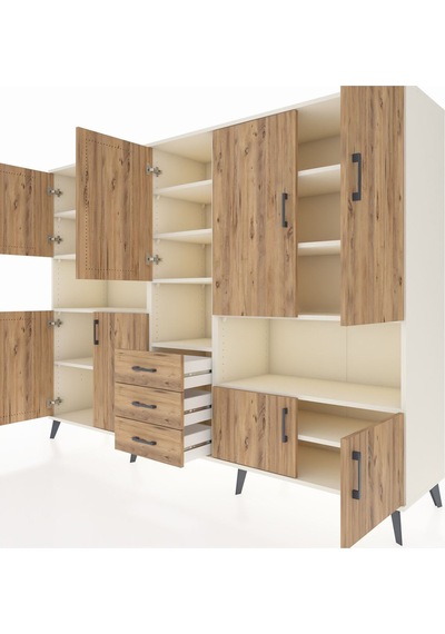 Hyperion Dolap 13 Raflı 3 Çekmeceli 9 Kapaklı 220x44x163 Aytaşı-çam Atlas Çam - Aytası Hyperion Dolap 13 Raflı 3 Çekmeceli 9 Kapaklı 220x44x163 Aytaşı-çam Atlas Çam - Aytası