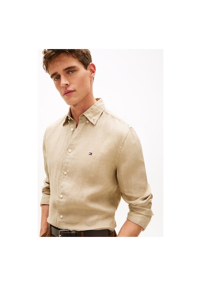 Tommy Hilfiger Pıgment Dyed Lı Solıd Rf Shırt-16329 Bej