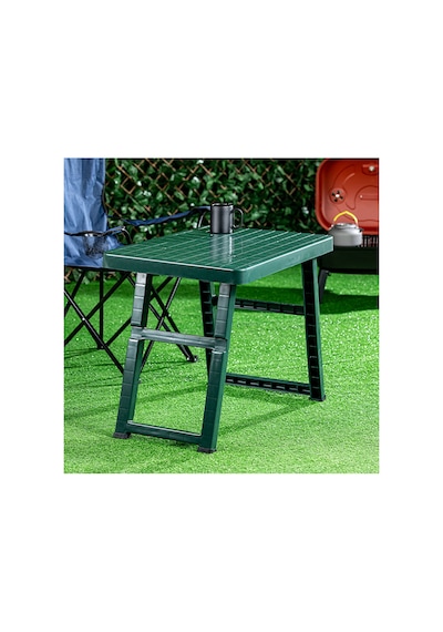 Katlanır Plastik Sehpa Yeşil 70x50x60 Cm