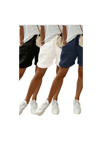 Cool Tarz Kadın 3lü Set Siyah Lacivert Beyaz Beli Lastikli Cepli Rahat Kesim Yazlık Şort Beyaz - Siyah - Lacivert Beyaz - Siyah - Lacivert Cool Tarz Kadın 3lü Set Siyah Lacivert Beyaz Beli Lastikli Cepli Rahat Kesim Yazlık Şort Beyaz - Siyah - Lacivert Beyaz - Siyah - Lacivert