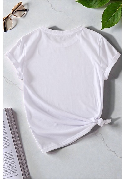 Uyguntarz Unisex Milano Italia Baskılı Tasarım Tshirt Beyaz