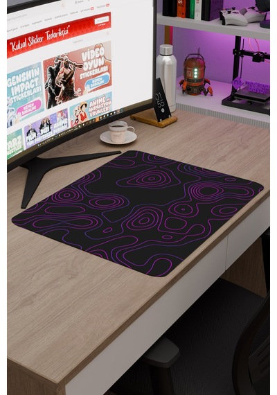 Topography Kaymaz Dikişli Kauçuk Oyuncu Mousepad V4 - 48x40 Xl Gaming Mouse Pad Fare Altlığı