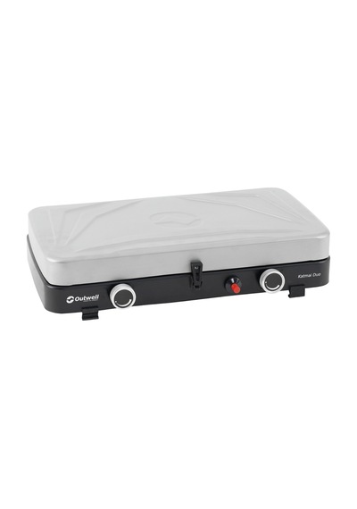 Outwell Katmai Duo Stove Çift Brülörlü Kompakt Portatif Ocak Gri
