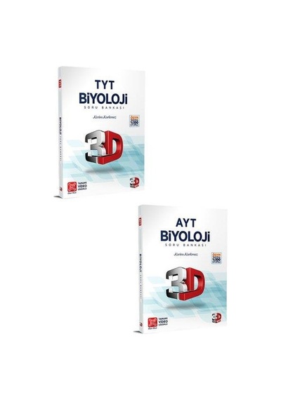 3D Yayınları Tyt Ayt Biyoloji Soru Bankası Seti
