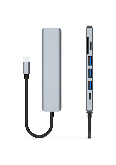 Apple Uyumlu MacBook Pro Air 7in1 Type-c 7 Port Çevirici Hub Hdmi Sd Kart Usb 3.0 Pd Type-c Dönüştürücü
