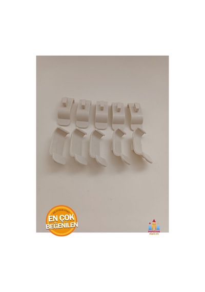 Stor Zebra Perde Dar Kasa 3.5 Cm Pratik Kornişe Takma Aparatı Plastik Montaj Aparatı 10 Adet Bej