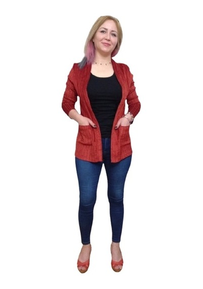 Kadife Likralı Ceket Çok Renkli