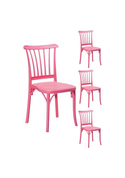 4 Adet Violet Pembe Sandalye / Balkon-bahçe-mutfak