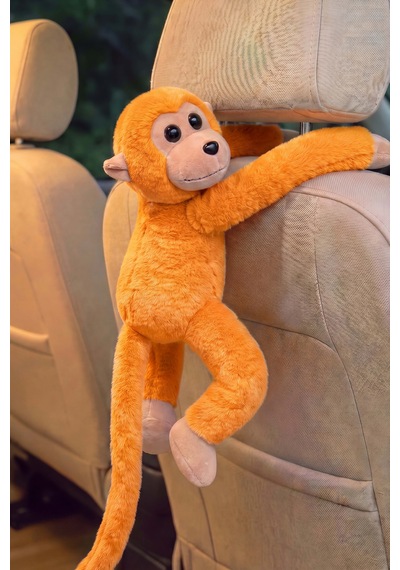 Turuncu Elleri Yapışabilen Maymun Peluş Oyuncak