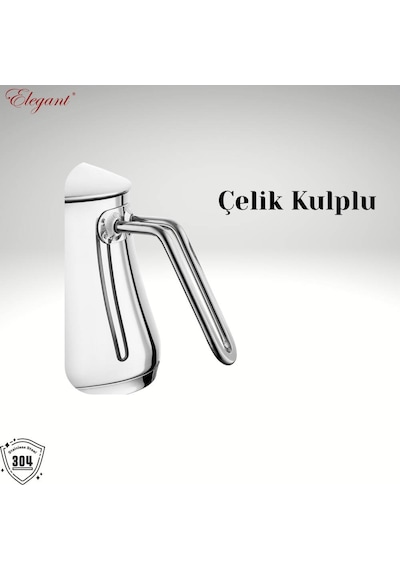 1,5 Lt. Alya Çelik Kulplu Tek Demlik Çelik