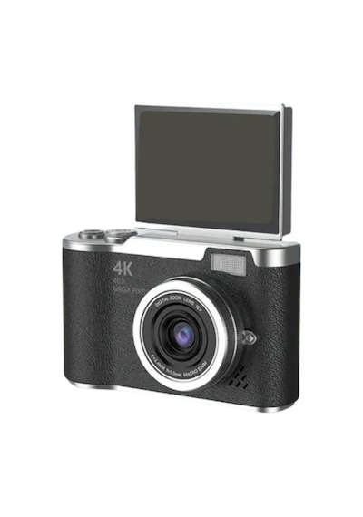 Mey İthalat Kompakt 4k Dijital Kamera 48 Mp Sensör 8x Zoom Flip Ekran Vlog Ve Selfie Uyumlu