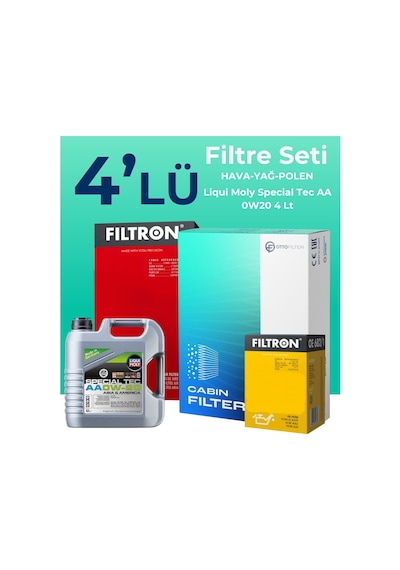 Fiat Egea 1.0 Benzin Filtre Bakım Seti Liqui Moly Motor Yağlı 2021-2024 4 Lü 8200BKMFLSHNGFL23440