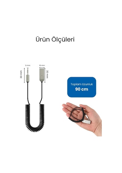 Concord Bt-17 Kablosuz Aux Bluetooth 5.3 Araç Kiti Telefon Müzik Dinleme Tak Çalıştır