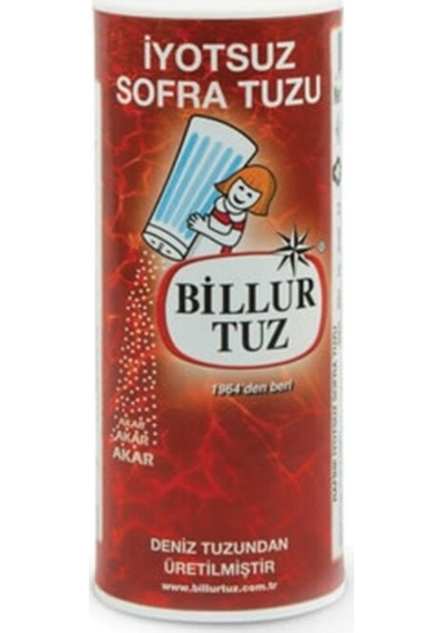 Billur Tuz İyotsuz Sofra Tuzu 250 G X 6 Adet - Ekonomik Avantajlı Paket İyotsuz Tuz