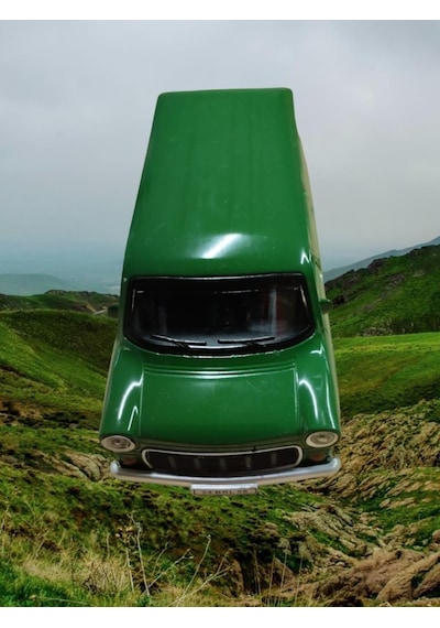 Nostaljik Metal Çek Bırak Ford Sesli Ve Işıklı Minibüs Yeşil 1/36 Ölçek