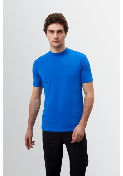 Antioch Slim Fit Basic T-shirt Saks Mavi
