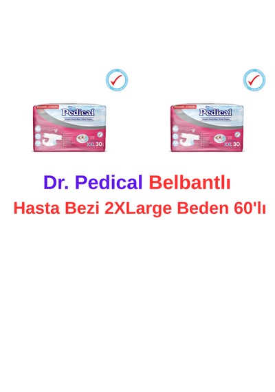 Dr. Pedical Belbantlı Yaşlı Hasta Bezi 2xlarge Beden 60'lı 2XL