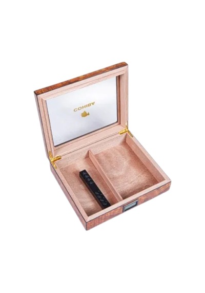 Cohiba Kahverengi Camlı Sedir Humidor Puro Kutusu - Tr9823