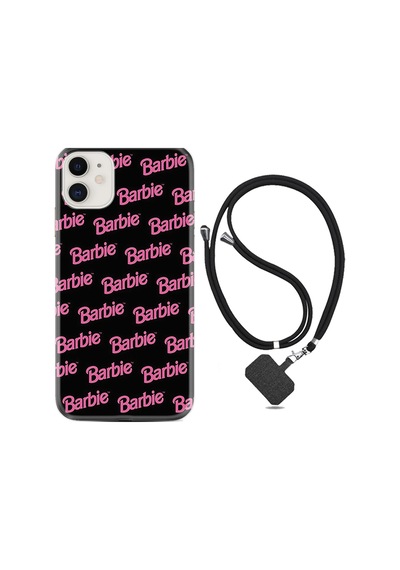 Apple Uyumlu iPhone 12 Mini Kılıf Boyun Askılı Barbie 1404
