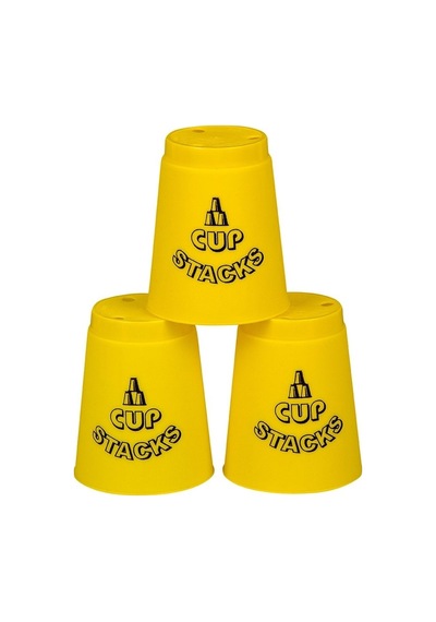 Hediyecik Cup Stacks Hızlı Bardaklar Bardak Oyunu Sarı 12 Adet
