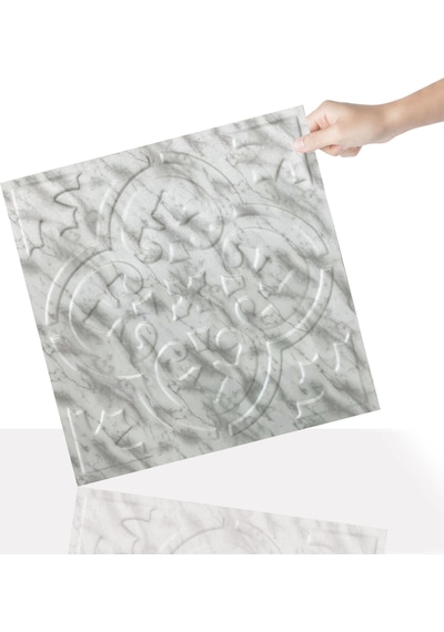 3 Boyutlu Duvar Paneli Kabartmalı Solo Desen Pvc 41x41 Cm/ 6 Adet /1 M² Mermer
