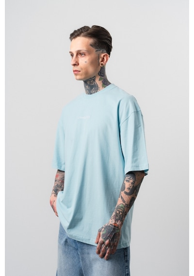 Respire Erkek Refined Baskılı Oversize T-shirt Bebe Mavi Bebek Mavisi