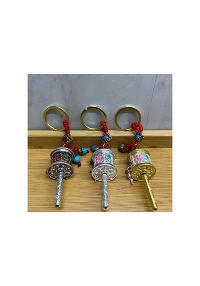 3 Adet Metal Feng Shui Şans Çarkı Anahtarlık Metal Anahtarlık, Feng Shui Sembolü, Keychain Wheel, Alk4458, 11,5 Cm