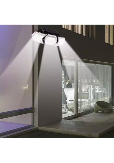 Solar Güneş Enerjili Geniş Açılı Çift Kanat 254 Led 3 Modlu Bahçe N11.4342