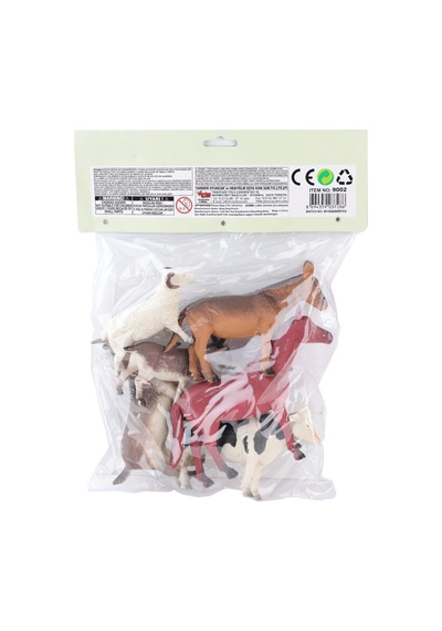Sh-9001-vardem Poşetli 6pcs 8 İnch Çiftlik Hayvan Ve Dinozor Set Diğer