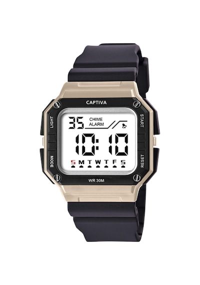 Captiva Digital 3 Atm Suya Dayanıklı Işık+alarm+kronometre+takvimli Çoçuk Kol Saati Cp.yn.26.m1 Beyaz