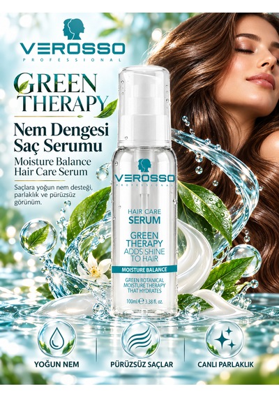 Verosso Green Therapy Nem Desteği Sağlayan Saç Bakım Serumu 100 Ml