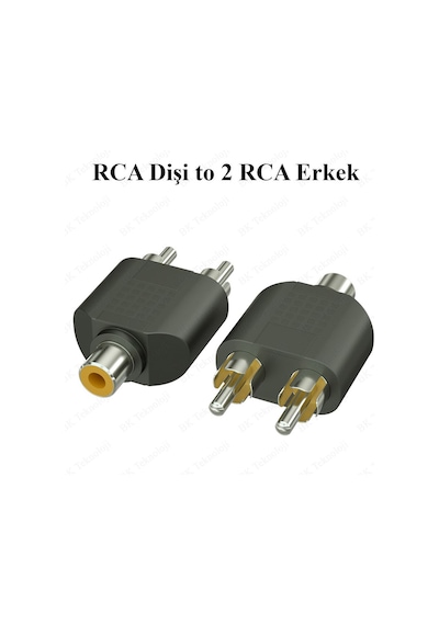 RCA Dişi - 2 RCA Erkek Y Splitter Ses Adaptörü Dönüştürücü