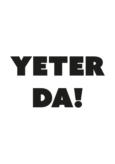 Yeter Da Oto Sticker Siyah 20 11 Cm