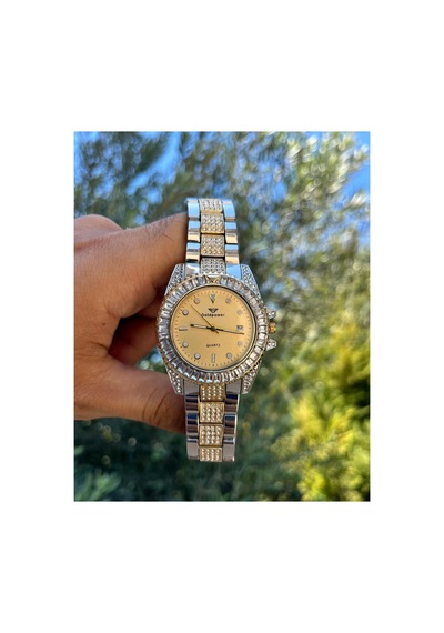 Taşlı Metal Kordon Kadın Kol Saati Gold/gümüşiçisarı - 646846802 Rose Gold