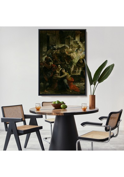 Çerçeveli Pompeii'nin Son Günü Karl Pavlovich Bryullov Kanvas Tablo-6362