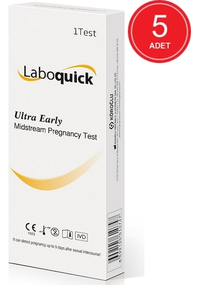 Laboquick Ultra Erken Gebelik Testi 1 Test x 5 Paket