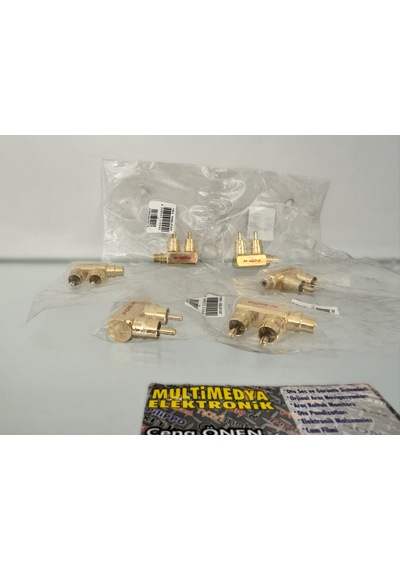 For-x Metal Y Fiş Xy-54t Kablo - Gold Jak1 Dişi 2 Erkek Çıkışlı