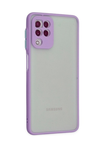 Samsung Galaxy Uyumlu A22 Kılıf Montreal Silikon Kapak - Mor Bz8683140308063