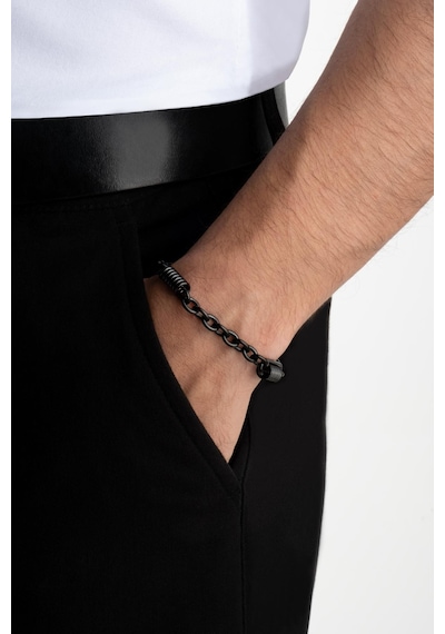 Modern Stil Çelik Erkek Bileklik Siyah