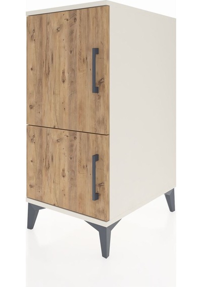 Kronos Komodin 3 Raflı 2 Kapaklı 44x59x96 Aytaşı-çam Aytaşı