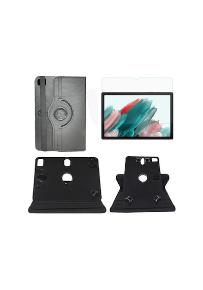 Fluo Techno Uyumlu 360 Dönerli Unıversal Tablet Kılıfı + Ekran Koruyucu
