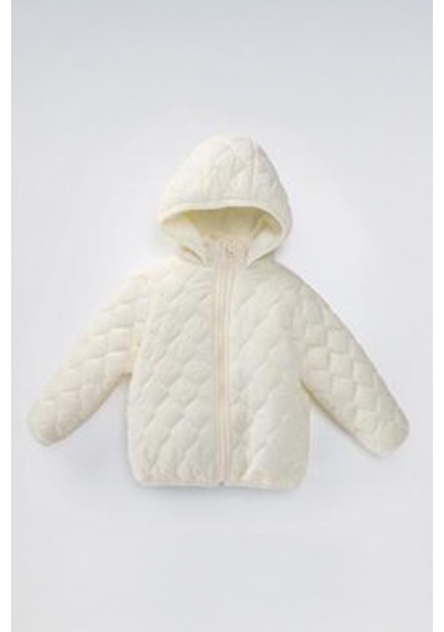 Miniğimin Cicileri 1 - 10 Yaş Kapitone İçi Welsoft Unisex Çocuk Mont - Ekru
