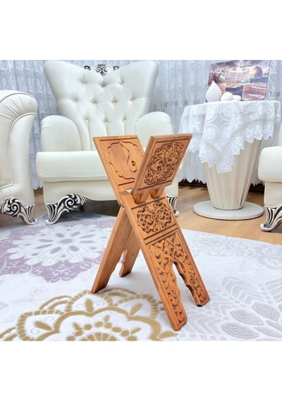 Ahşap Rahle Oymalı Rahle Orta 55Cm