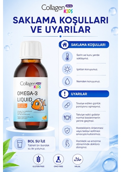 Collagen Forte Omega-3 Kids Liquid 150 ML