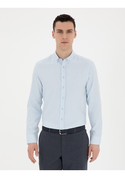 Pierre Cardin Erkek Açık Mavi Gömlek Desenli 50289396-vr003 Açık Mavi